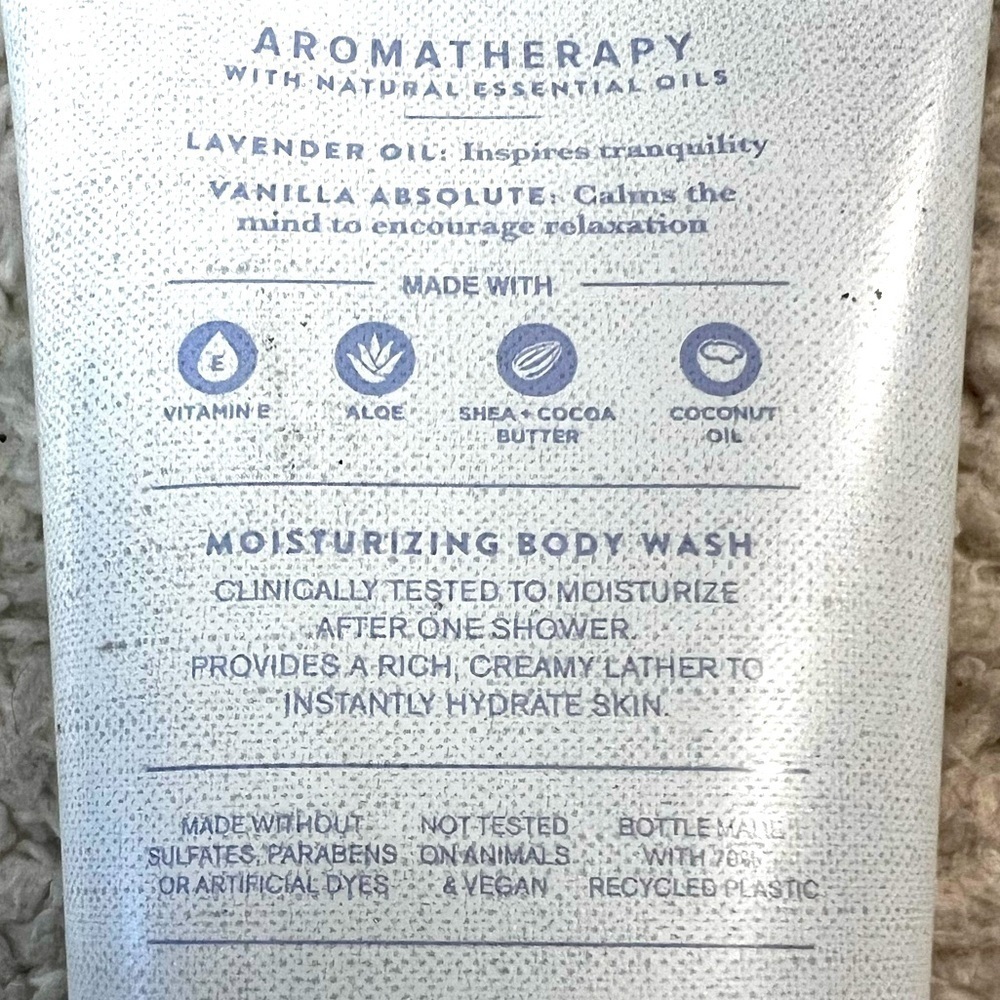 Bath Body Works Lavender Vanilla Aromatherapy Body Wash, Creme, & Sleep Oil Mist - Picture 5 of 13